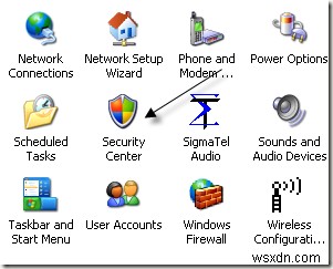 Windows XP에서  컴퓨터가 위험할 수 있음  끄기 또는 제거
