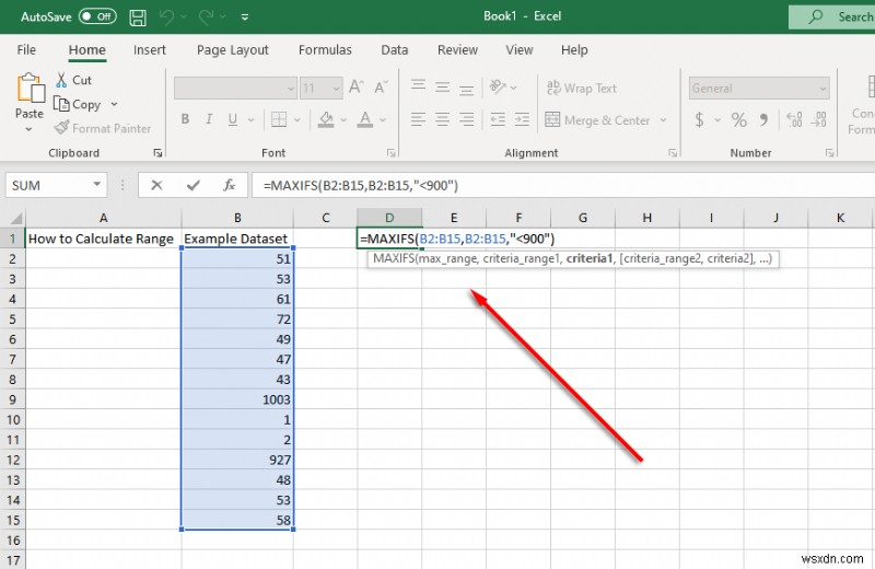 Excel에서 범위를 찾고 계산하는 방법