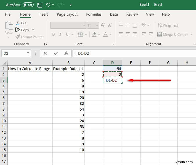 Excel에서 범위를 찾고 계산하는 방법