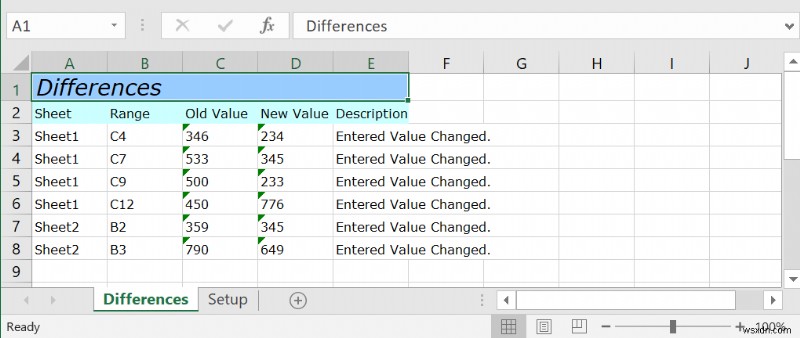 두 Excel 파일을 비교하고 차이점을 강조하는 방법