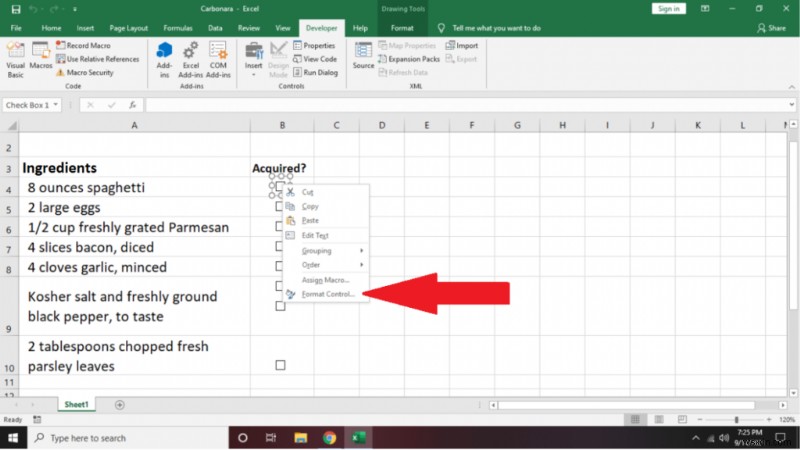 Excel에서 체크리스트를 만드는 방법