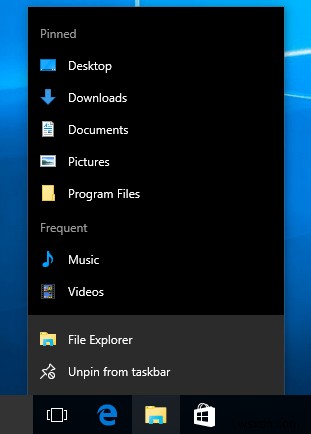 Windows 10에서 탐색기를 열 때 기본 폴더 설정 