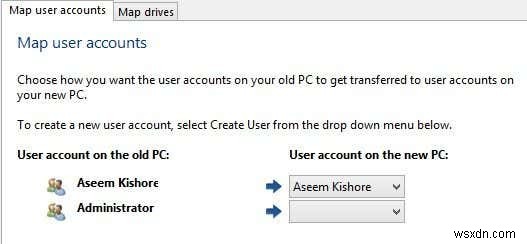Windows 사용자 환경 전송을 사용하여 Windows XP, Vista, 7 또는 8에서 Windows 10으로 파일 전송 