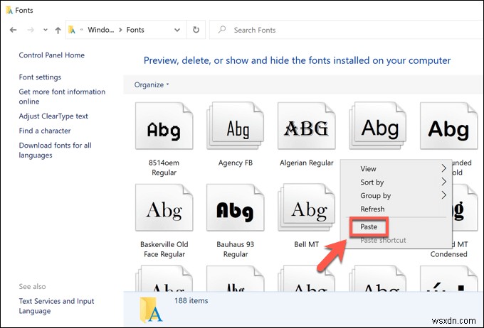 Windows 10에서 글꼴을 설치하는 방법 