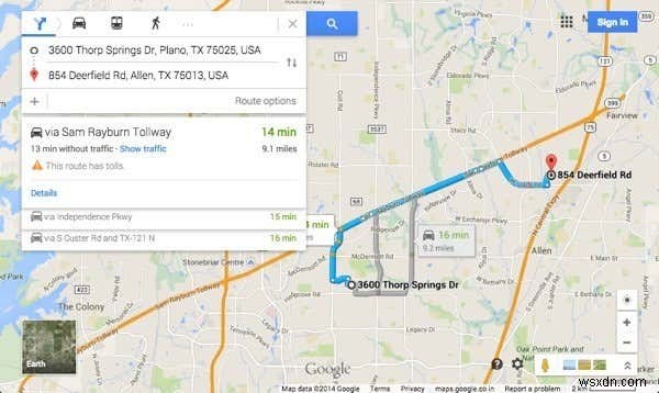 웹사이트에 Google 지도 운전 경로 추가