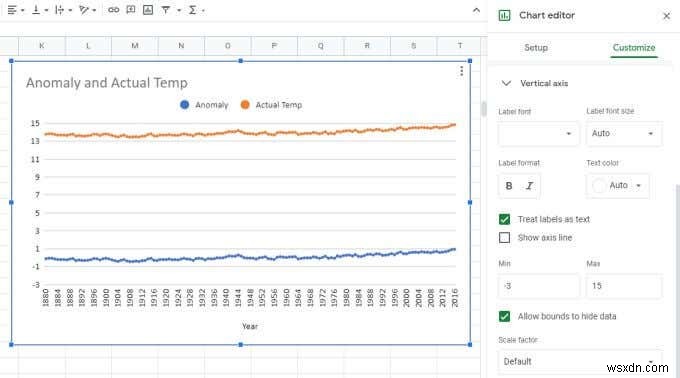 Google 스프레드시트에서 선 그래프를 만드는 방법