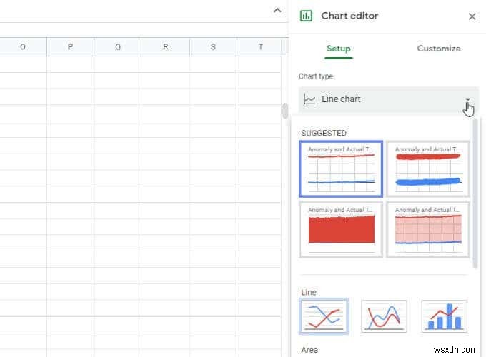 Google 스프레드시트에서 선 그래프를 만드는 방법