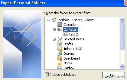 Outlook, Outlook Express 및 Windows Live 메일에서 연락처 내보내기