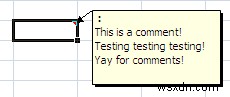 Excel 워크시트 셀에 주석을 추가하는 방법