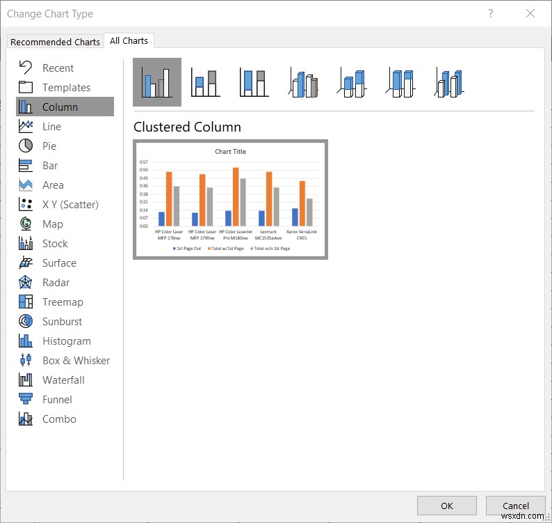 Excel 데이터 차트 작성 