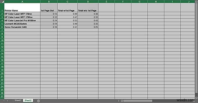 Excel 데이터 차트 작성 