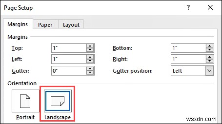 Word에서 한 페이지 풍경을 만드는 방법