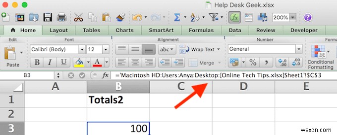 Excel에서 시트와 통합 문서 간의 셀 연결