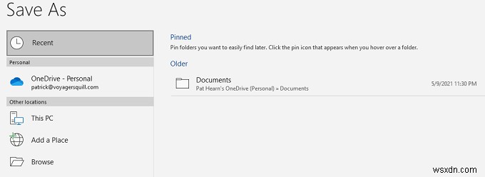 Word 문서를 OneDrive에 자동으로 백업하는 방법