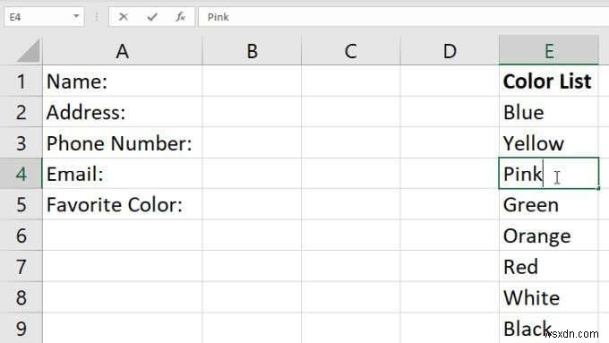 Excel에서 드롭다운 목록을 만드는 방법