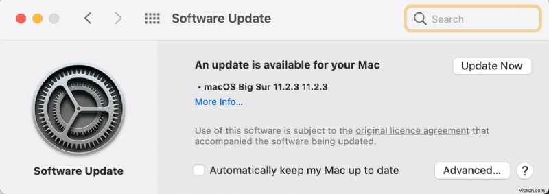 Mac 소프트웨어 업데이트 설치 중 문제 해결