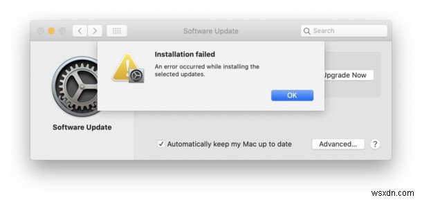 macOS 설치 실패 오류 수정 방법