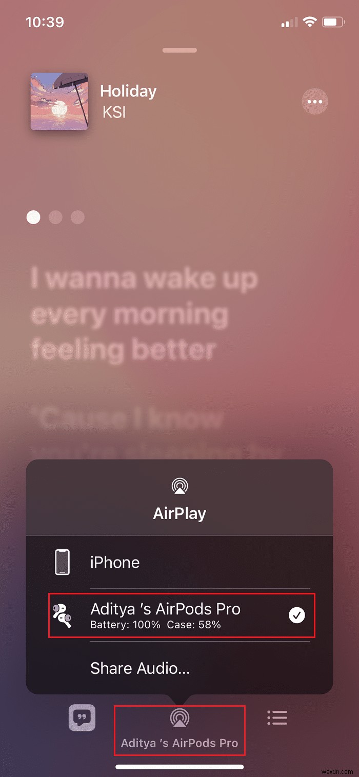 iPhone에서 연결 해제되는 AirPod 수정