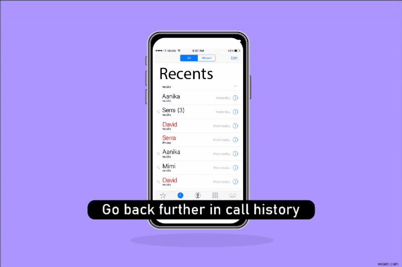iPhone의 통화 기록에서 더 뒤로 돌아가는 방법