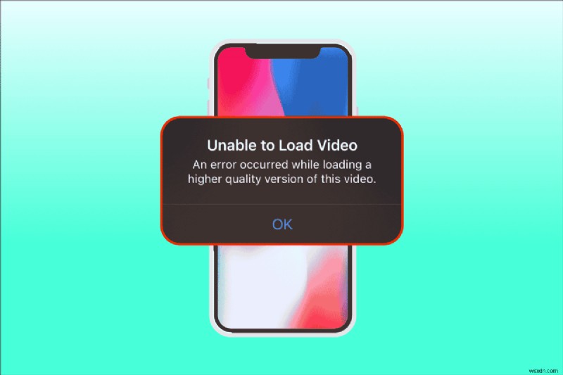iPhone에서 이 비디오의 고품질 버전을 로드하는 동안 발생한 오류 수정 