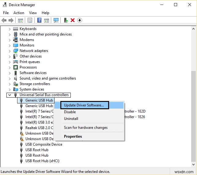 Windows 10에서 USB 장치 설명자 오류 수정