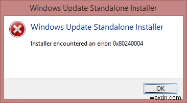 Windows 업데이트 오류 코드 8024A000 수정 