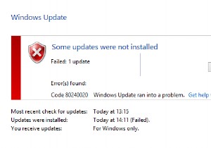 Windows 10이 오류 코드 80240020을 설치하지 못한 문제 수정 