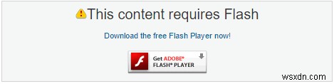 Adobe Flash Player를 업그레이드해야 합니다. 