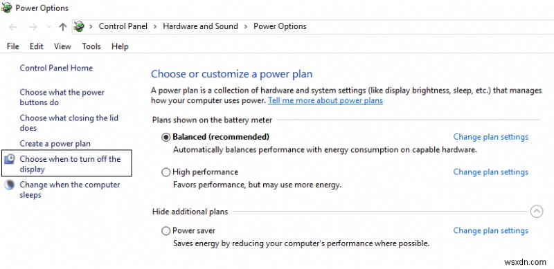 몇 분 동안 사용하지 않으면 Windows 10 절전 모드 수정 