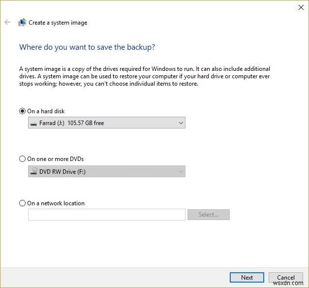 Windows 10에서 시스템 이미지 백업을 만드는 방법
