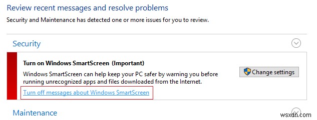 Windows 10에서 SmartScreen 필터 비활성화 