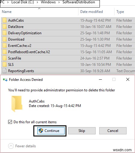 Windows 10에서 임시 파일을 삭제할 수 없는 문제 수정 