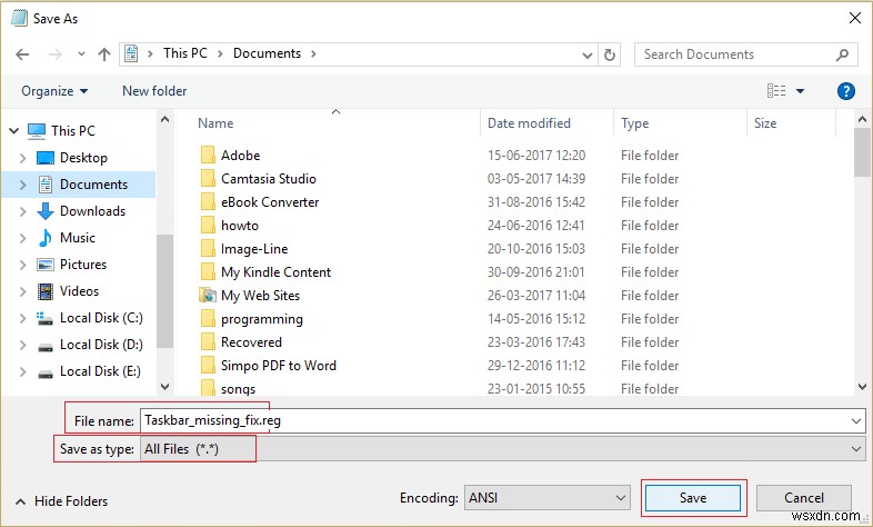 Windows 10에서 작업 표시줄에 핀이 없는 문제 수정 