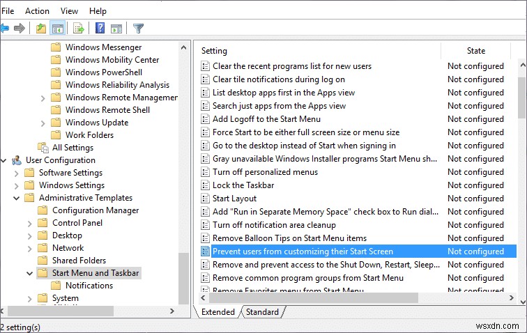 Windows 10에서 시작 메뉴 옵션에 고정이 없습니다. [해결됨] 