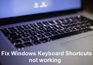 Windows 키보드 단축키가 작동하지 않는 문제 수정