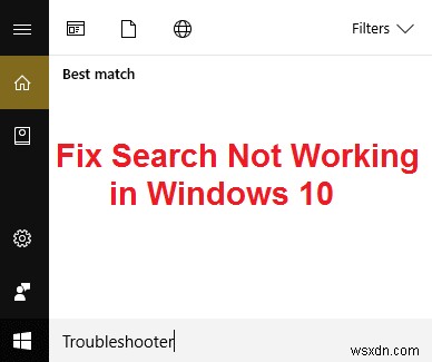 Windows 10에서 검색이 작동하지 않는 문제 수정 