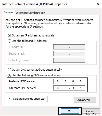 Windows에서 이 네트워크 오류에 연결할 수 없음 수정 