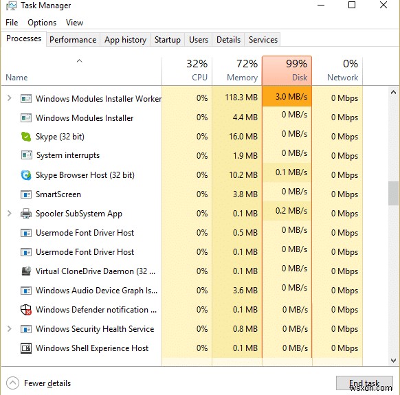 svchost.exe(netsvcs)에 의한 높은 CPU 사용량 수정 