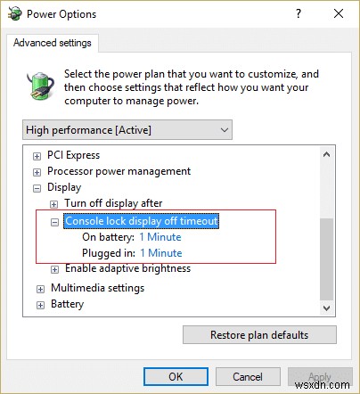 Windows 10에서 잠금 화면 시간 초과 설정 변경 