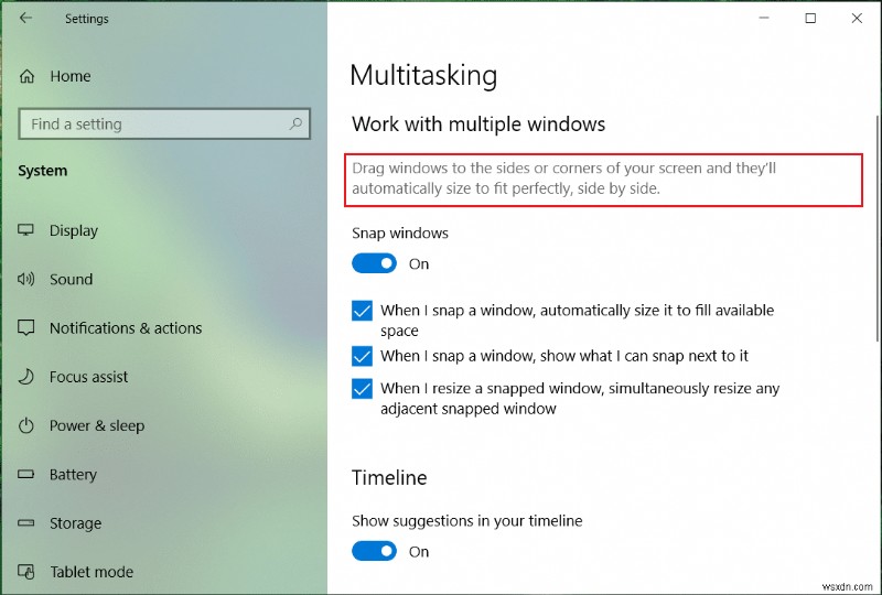 Windows 10에서 고정 모서리를 비활성화하는 방법 