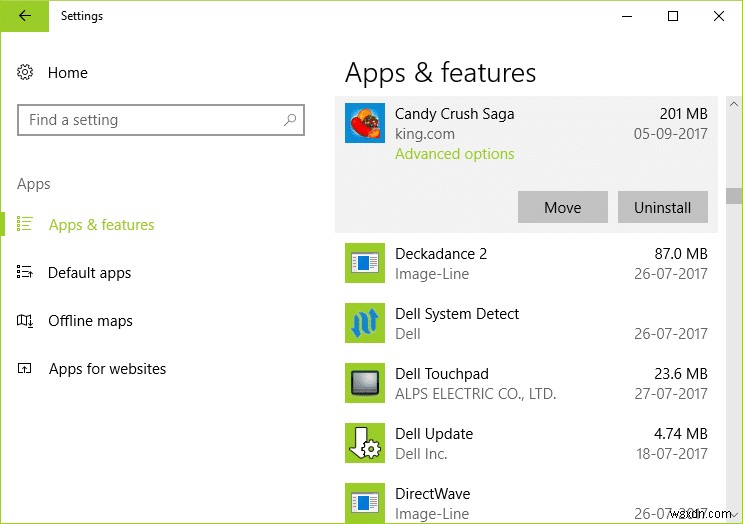 Windows 10 앱을 다른 드라이브로 이동하는 방법