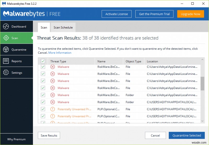 Malwarebytes Anti-Malware를 사용하여 맬웨어를 제거하는 방법 