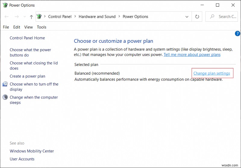 Windows 10에서 화면 밝기를 조정할 수 없는 문제 수정 