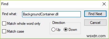 시작 시 BackgroundContainer.dll 오류 수정 