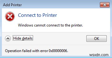 Windows에서 프린터에 연결할 수 없음 [해결됨] 