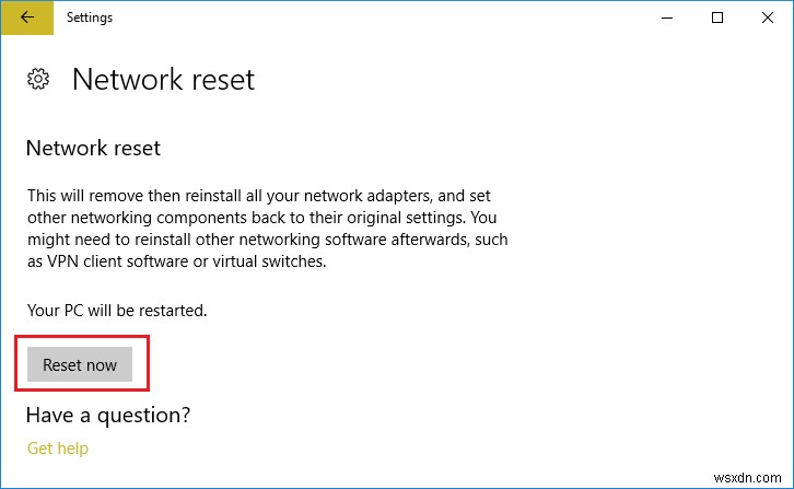 Windows 10 Creators Update로 업데이트한 후 인터넷에 연결되지 않은 문제 수정 