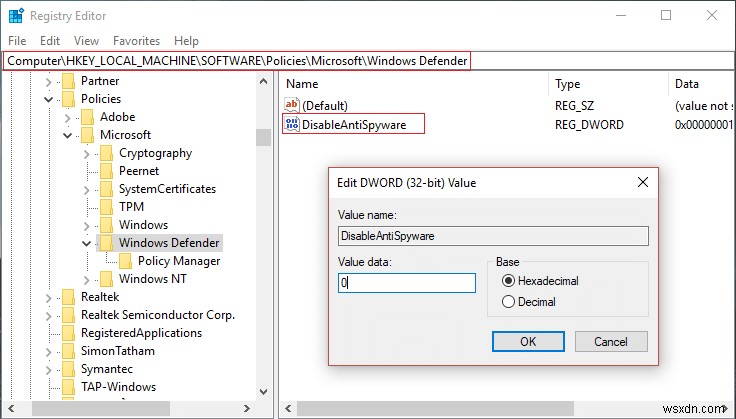 Window Defender 오류 0x800705b4 수정 