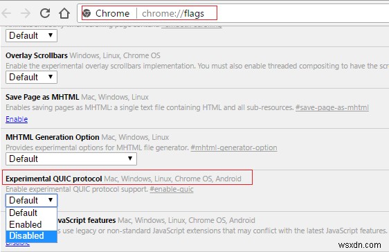 [수정됨] Chrome의 ERR_QUIC_PROTOCOL_ERROR 