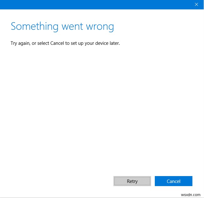 Windows 10에서 계정을 생성하는 동안 문제가 발생했습니다 오류 수정 