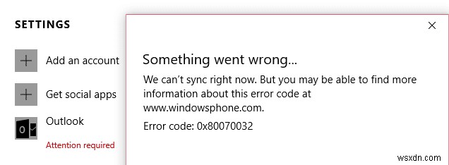 Windows 10에서 메일 앱을 동기화하는 동안 문제가 발생한 문제 수정 